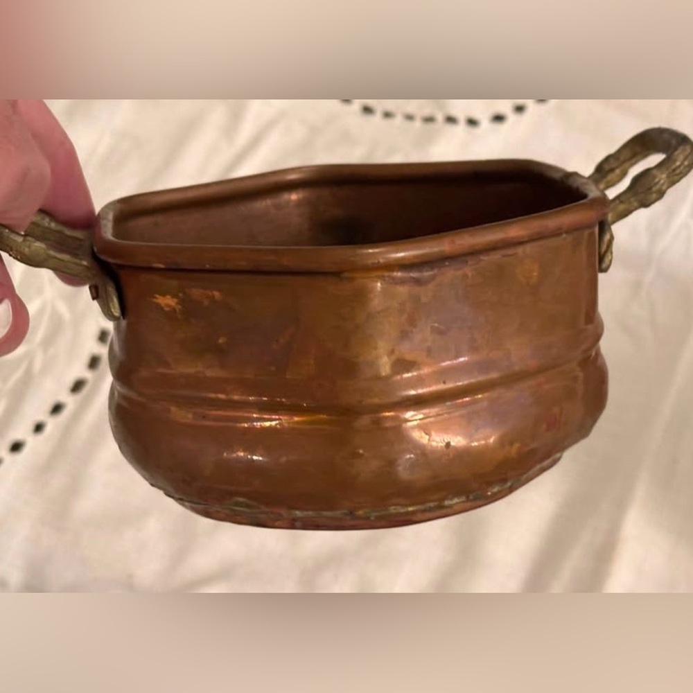 Vintage Copper Small Planter